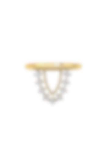Two-Tone Finish Round-Shaped Diamond Chain Ring by La marque M at Pernia's Pop Up Shop