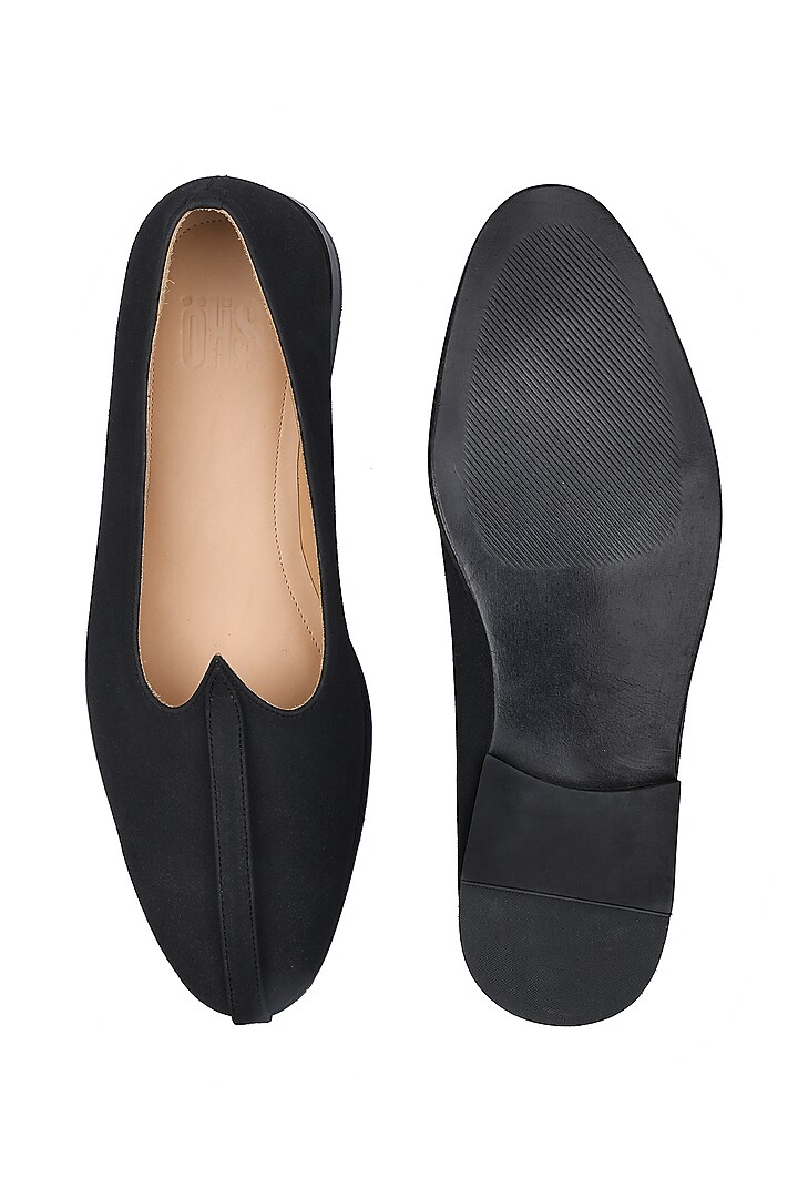 Black Leather Mojris by SKO Men at Pernia's Pop Up Shop