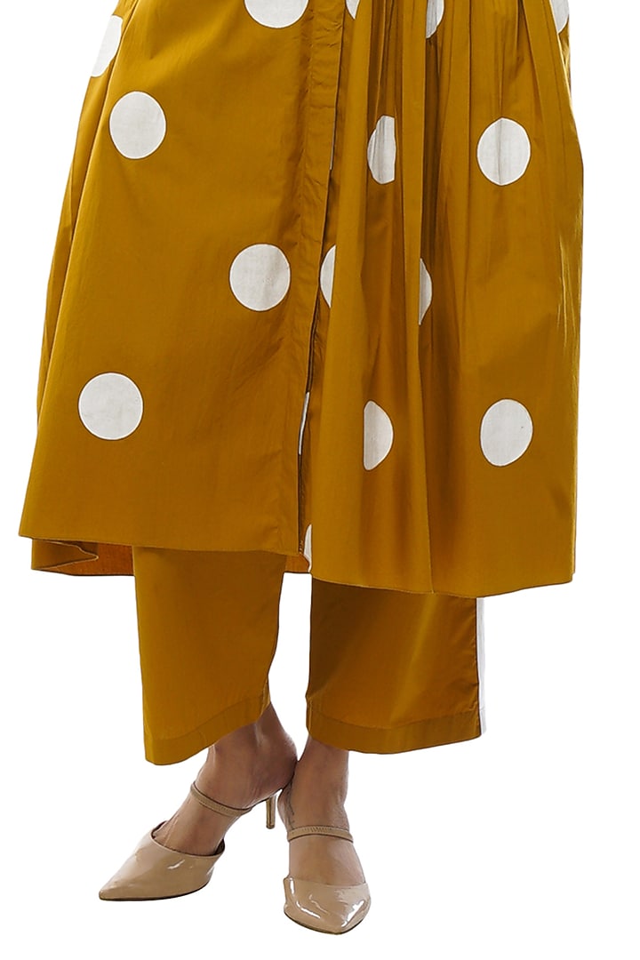 Mustard Poplin Cotton Printed Tunic Set by KHAT at Pernia's Pop Up Shop