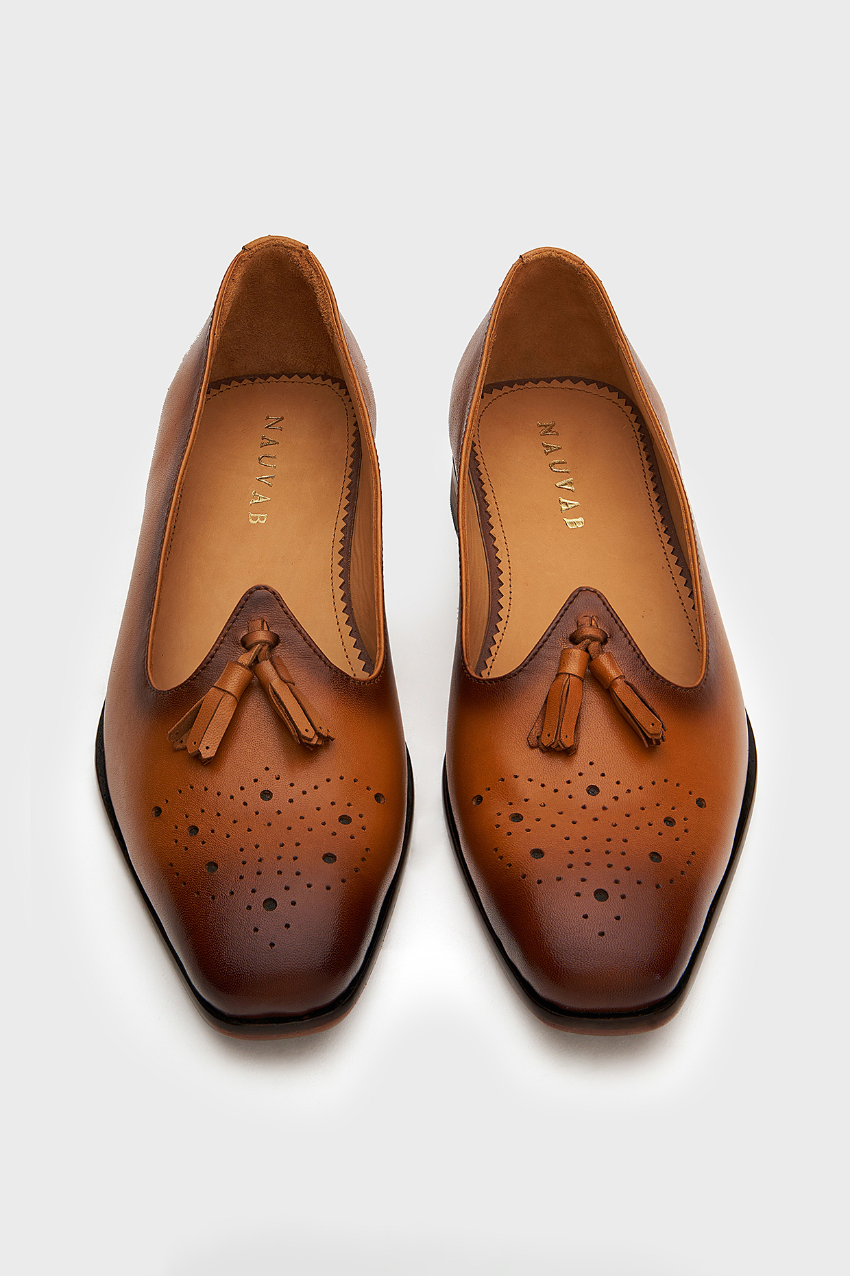 Tan Leather Mojris by Nauvab