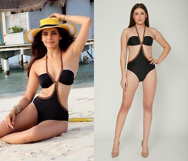 Black Leopard Printed Monokini by SALT SKIN at Pernia's Pop Up Shop