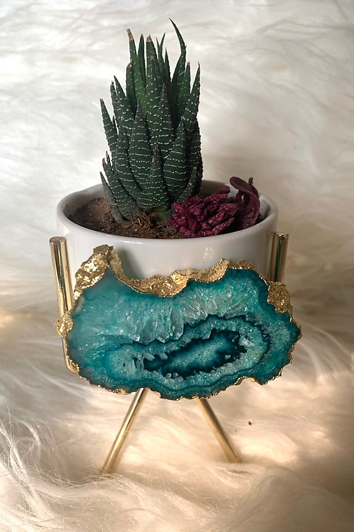 Green Agate Planter by Gemtherapy at Pernia's Pop Up Shop