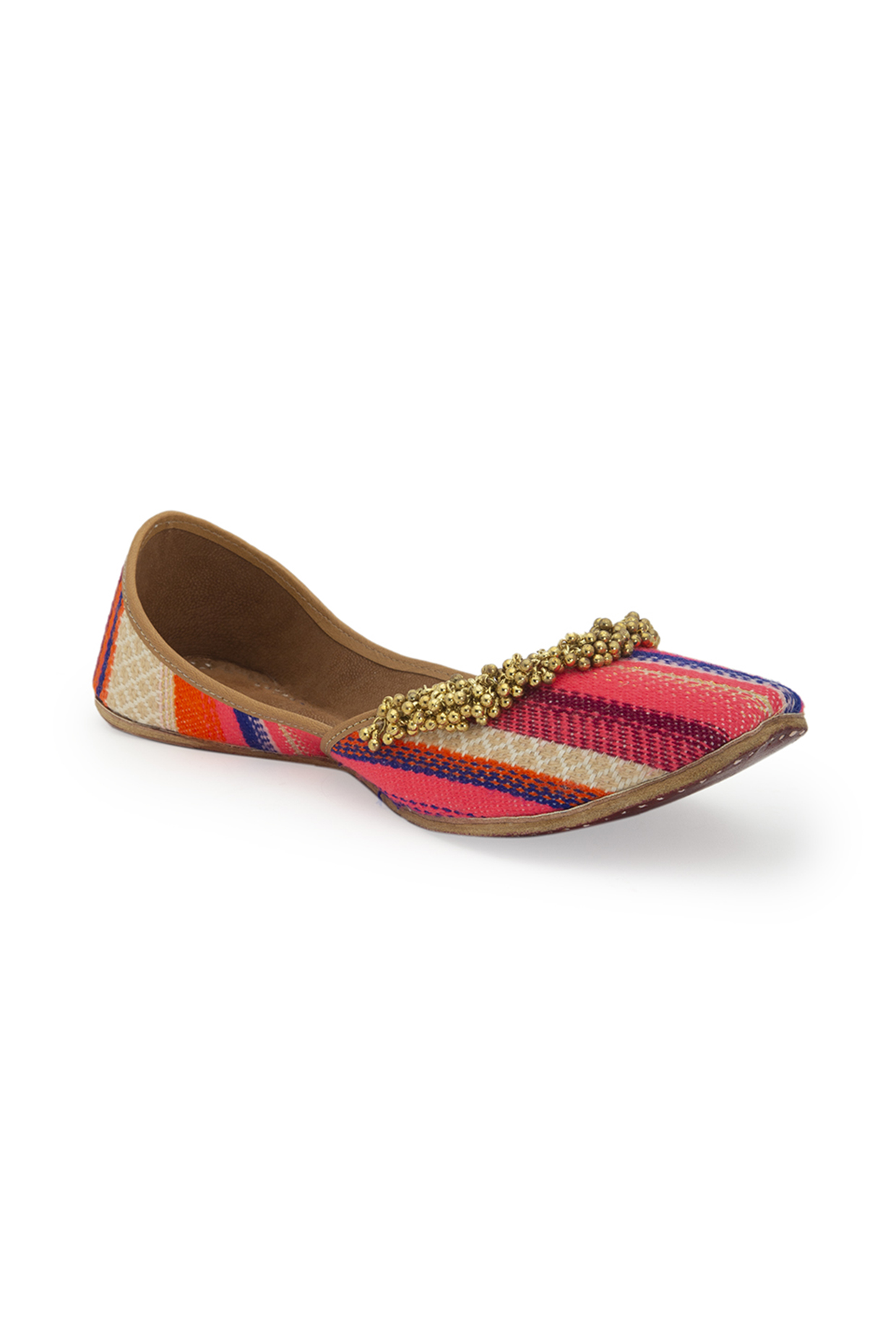Multi-Colored Ghungroo Embellished Juttis by 5 Elements at Pernia's Pop Up Shop