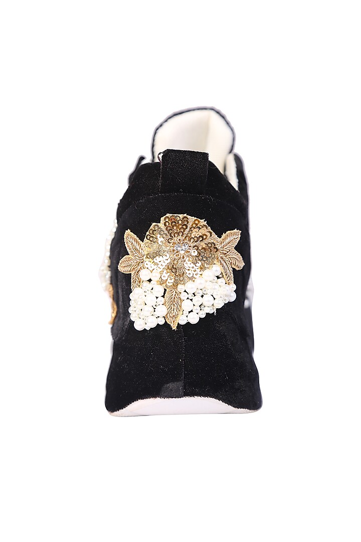Black Velvet Sneakers by 5 Elements at Pernia's Pop Up Shop