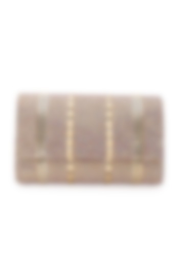 Gold Pure Silk Clutch Bag by 5 Elements