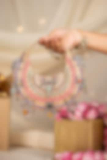 Gold Brocade Thread Embroidered Handbag by 5 Elements at Pernia's Pop Up Shop