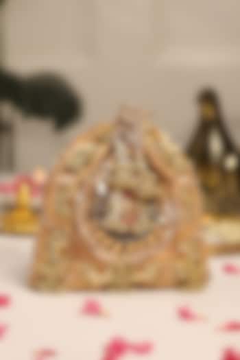 Gold Brocade Embellished Potli by 5 Elements at Pernia's Pop Up Shop