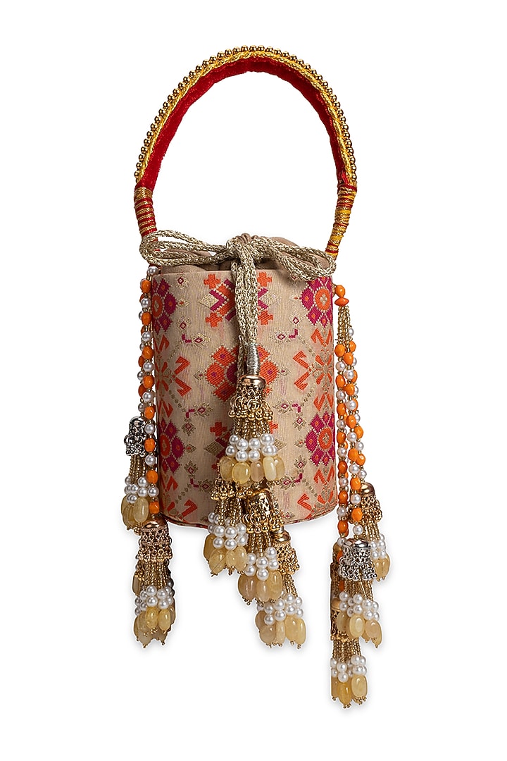 Multi-Colored Cotton Potli by 5 Elements at Pernia's Pop Up Shop