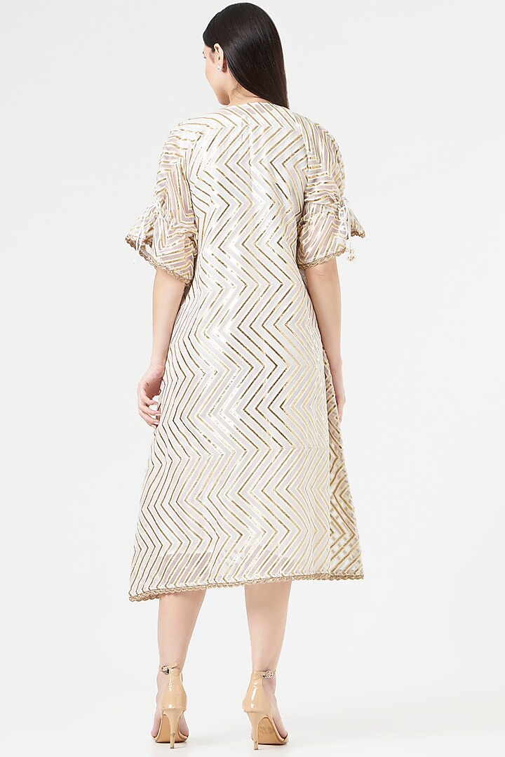 Gold Embroidered Kaftan by 5 Elements Apparel at Pernia's Pop Up Shop
