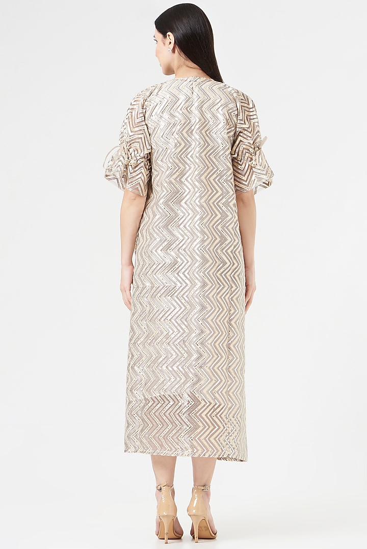 Gold Embroidered Kaftan by 5 Elements Apparel at Pernia's Pop Up Shop