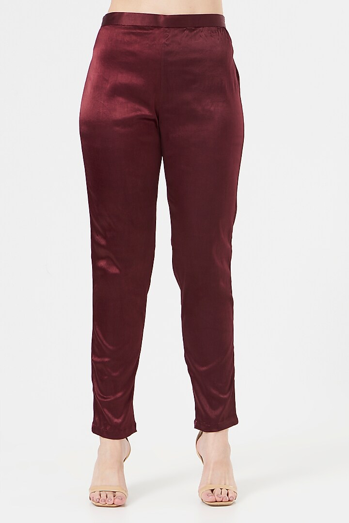 Maroon Embroidered Tunic by 5 Elements Apparel at Pernia's Pop Up Shop