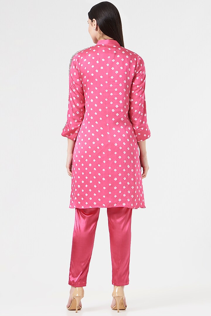 Pink Embroidered Tunic by 5 Elements Apparel at Pernia's Pop Up Shop