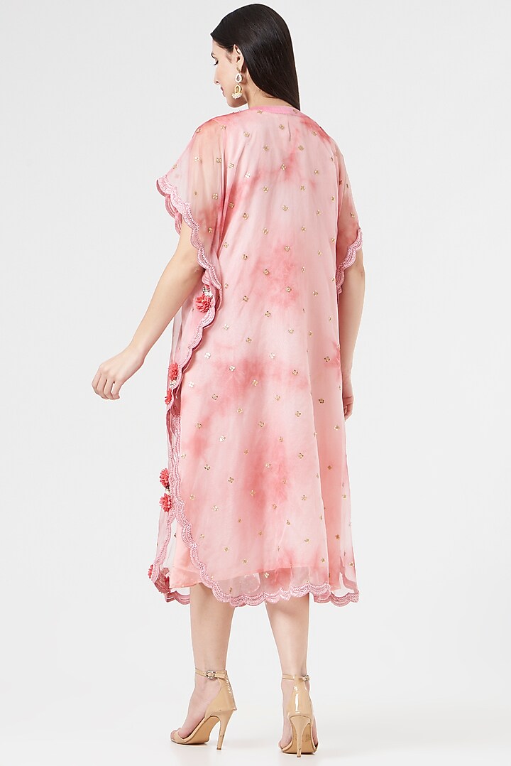 Pink Embroidered Kaftan by 5 Elements Apparel at Pernia's Pop Up Shop