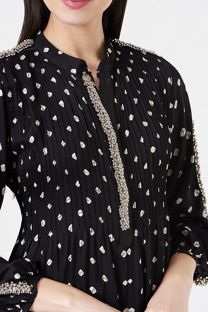 Black Embroidered Tunic by 5 Elements Apparel at Pernia's Pop Up Shop