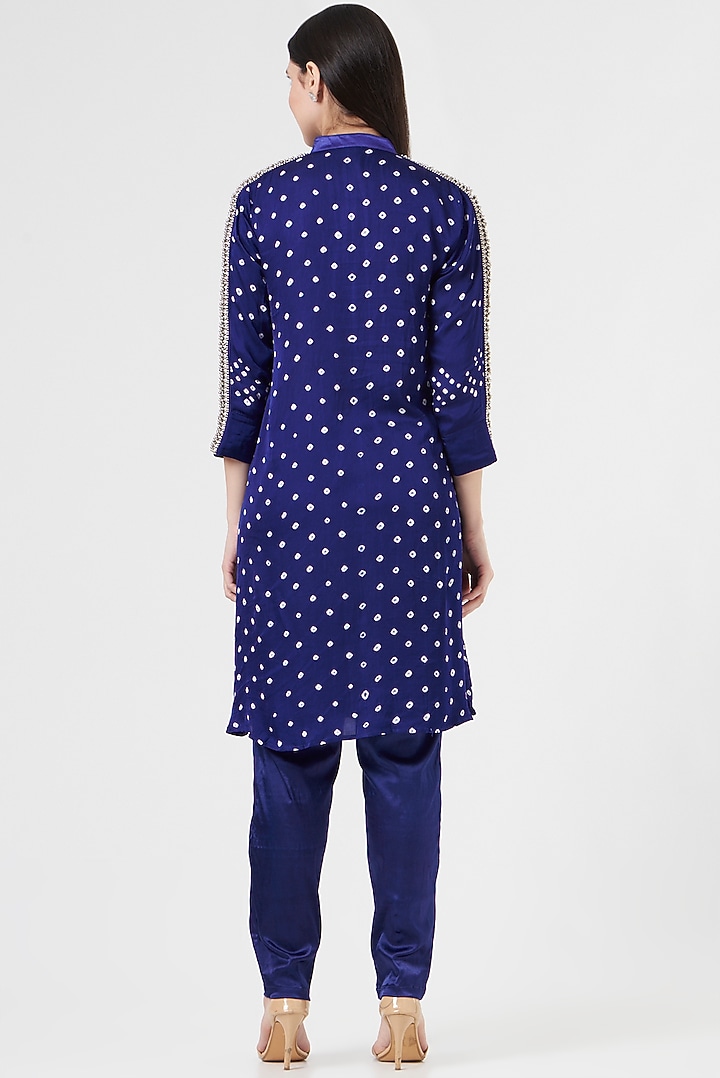 Blue Embroidered Tunic by 5 Elements Apparel at Pernia's Pop Up Shop