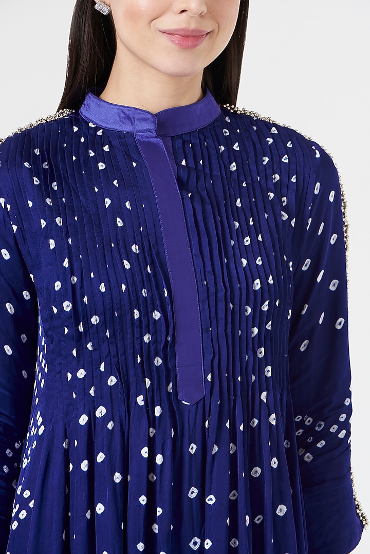 Blue Embroidered Tunic by 5 Elements Apparel at Pernia's Pop Up Shop