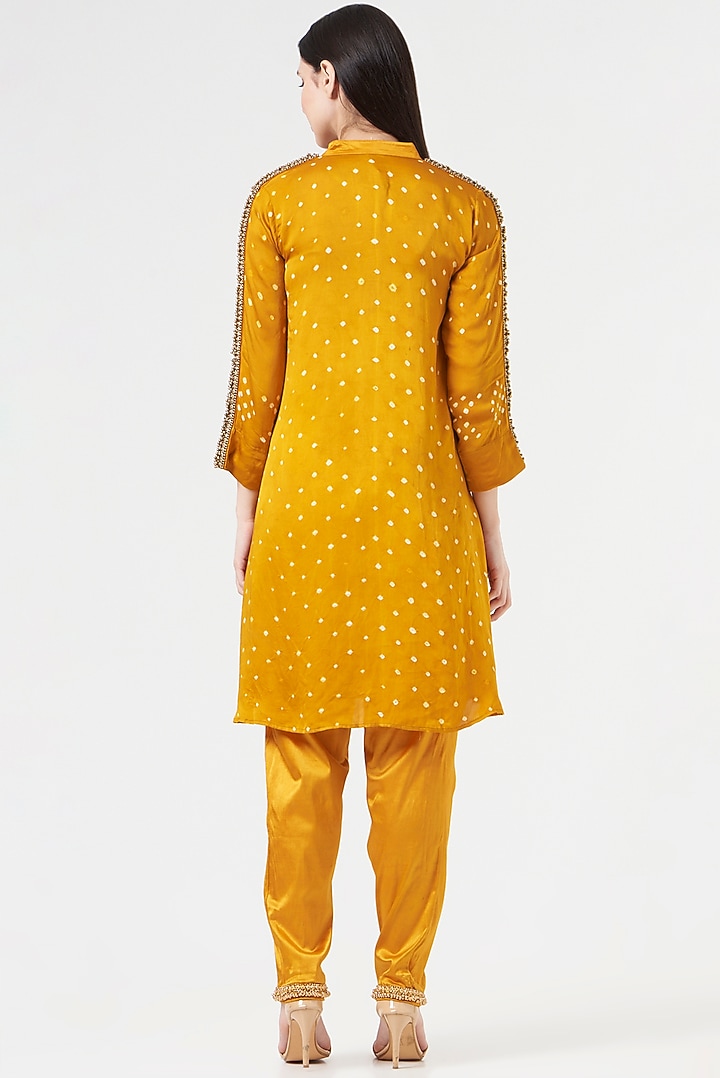 Yellow Embroidered Tunic by 5 Elements Apparel at Pernia's Pop Up Shop