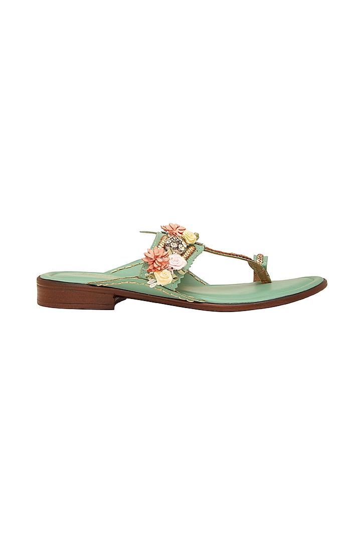 Mint Kolhapuri Flats by 5 Elements at Pernia's Pop Up Shop