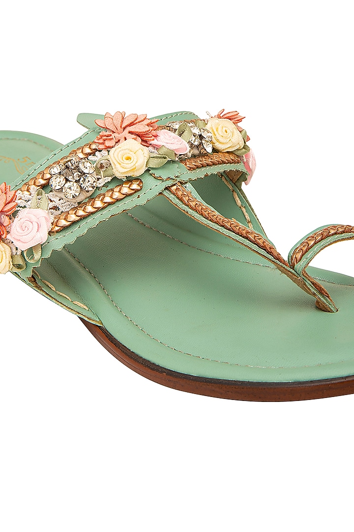 Mint Kolhapuri Flats by 5 Elements at Pernia's Pop Up Shop
