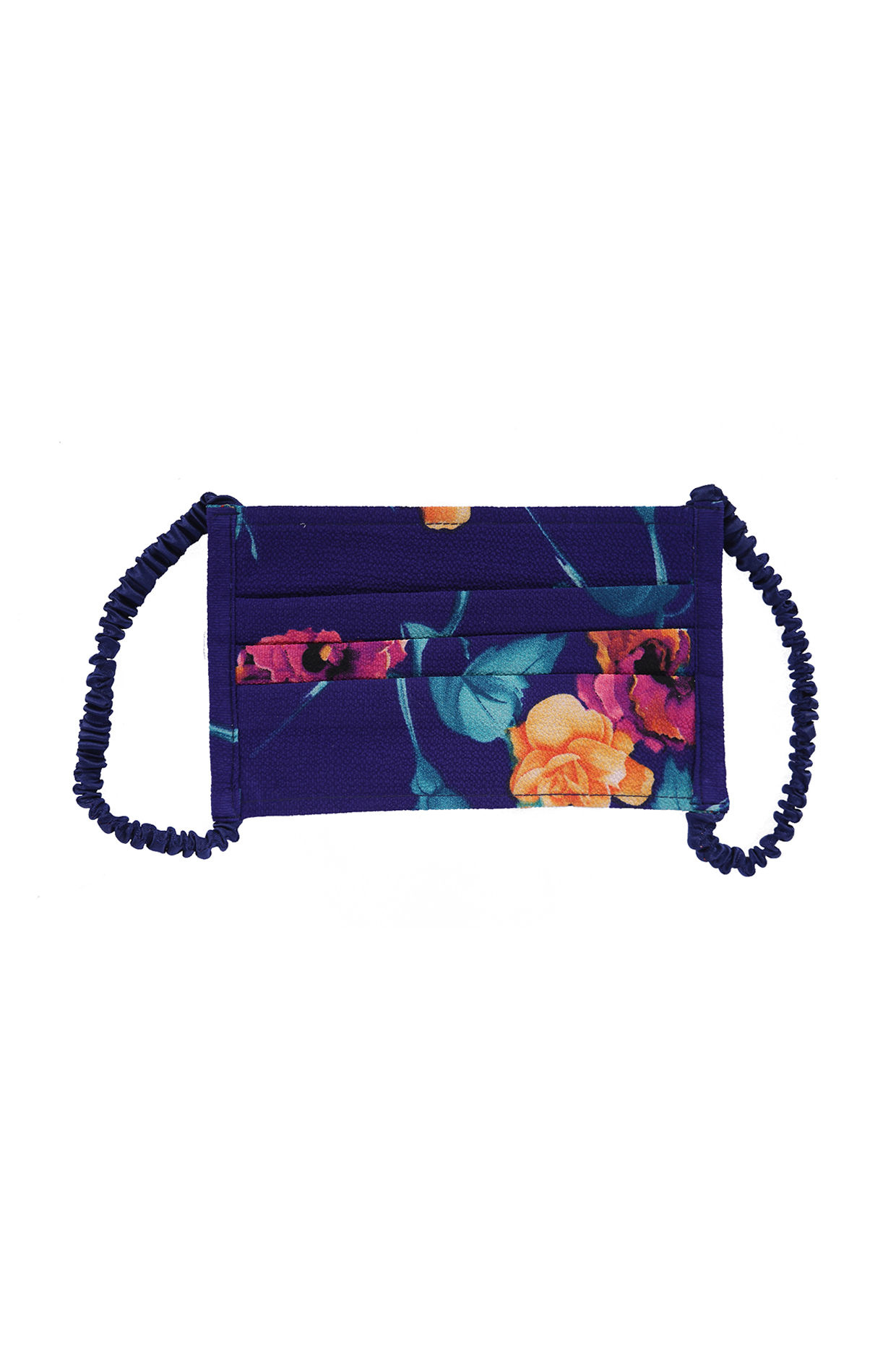 Dark Purple Double Layered Printed Mask by 5 Elements at Pernia's Pop Up Shop