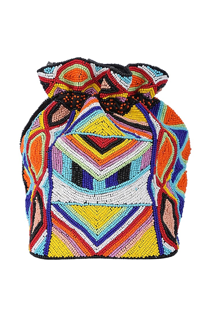 Multi Colored Embellished Potli by 5 Elements at Pernia's Pop Up Shop