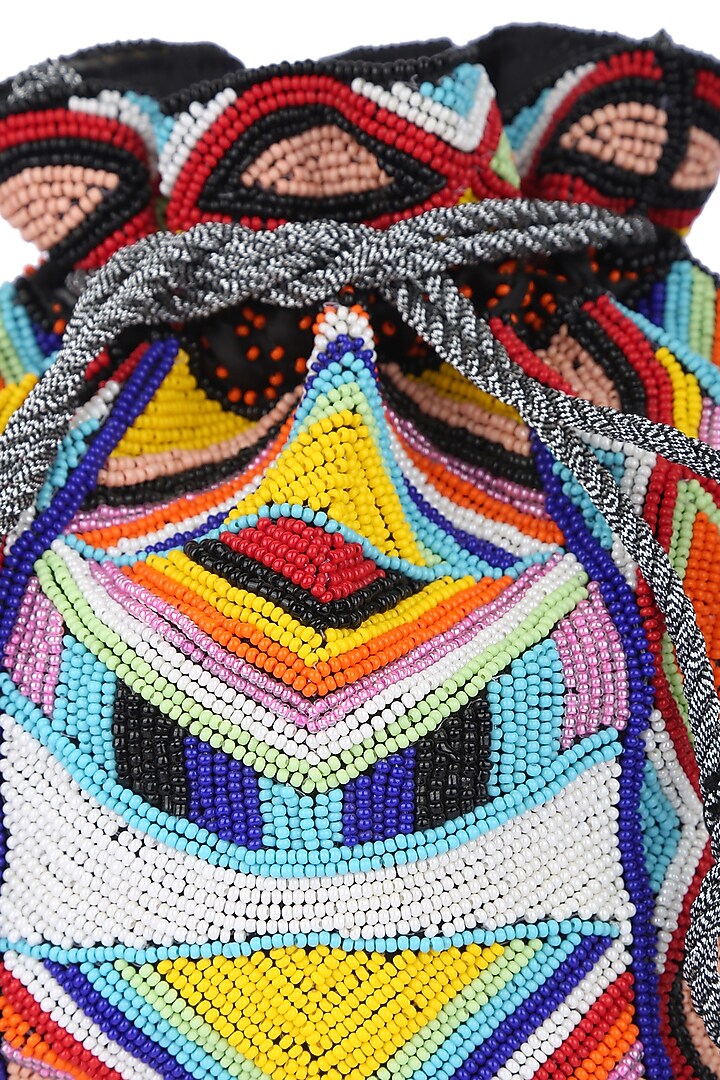 Multi Colored Embellished Potli by 5 Elements at Pernia's Pop Up Shop