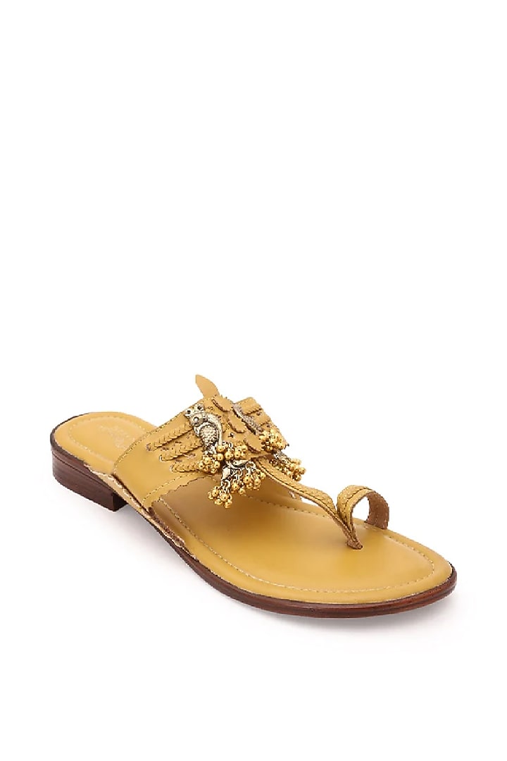 Mustard Handcrafted Kolhapuris by 5 Elements at Pernia's Pop Up Shop