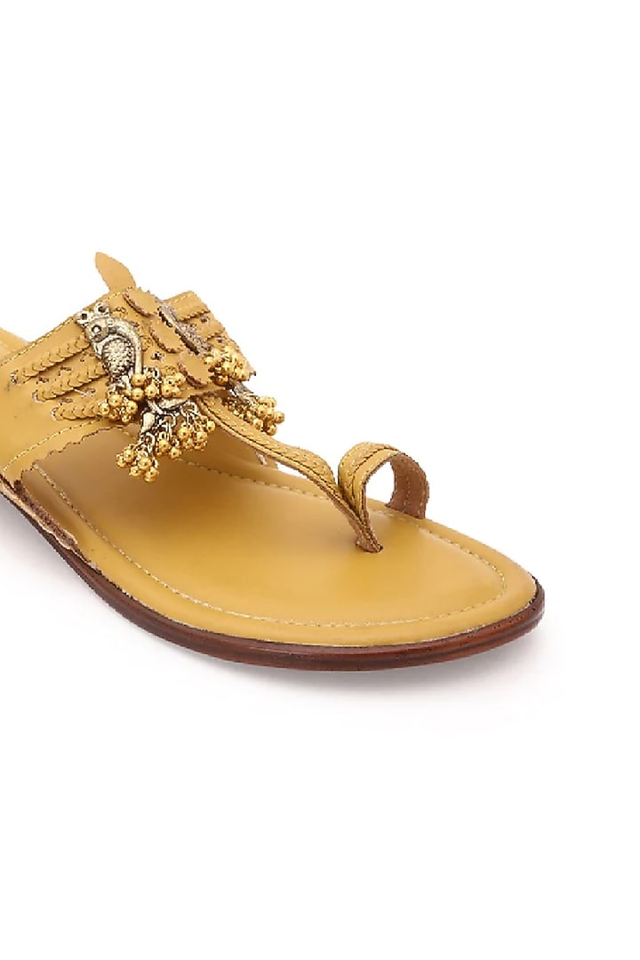 Mustard Handcrafted Kolhapuris by 5 Elements at Pernia's Pop Up Shop
