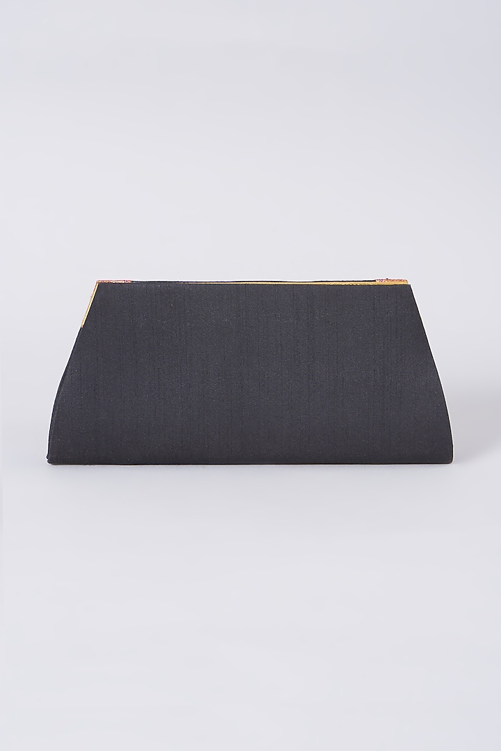Black & Orange Embellished Clutch by 5 Elements at Pernia's Pop Up Shop
