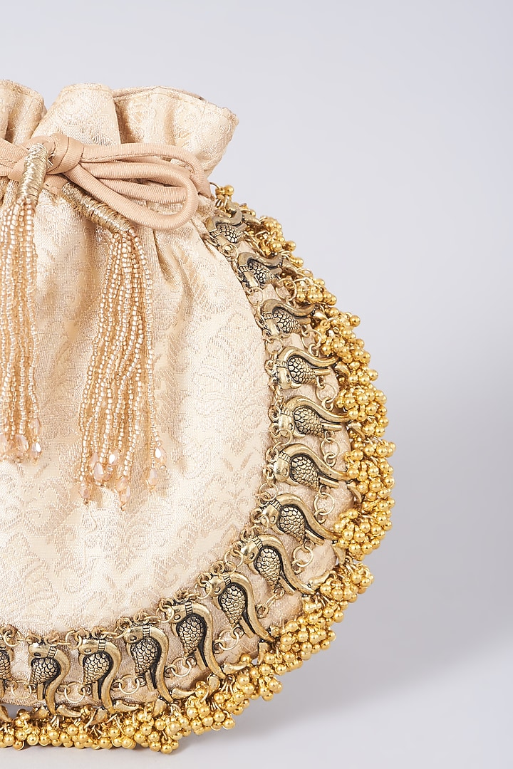 Gold Embellished Potli by 5 Elements at Pernia's Pop Up Shop