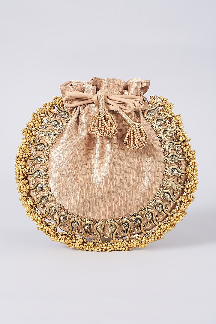 Gold Potli With Ghungroo by 5 Elements at Pernia's Pop Up Shop