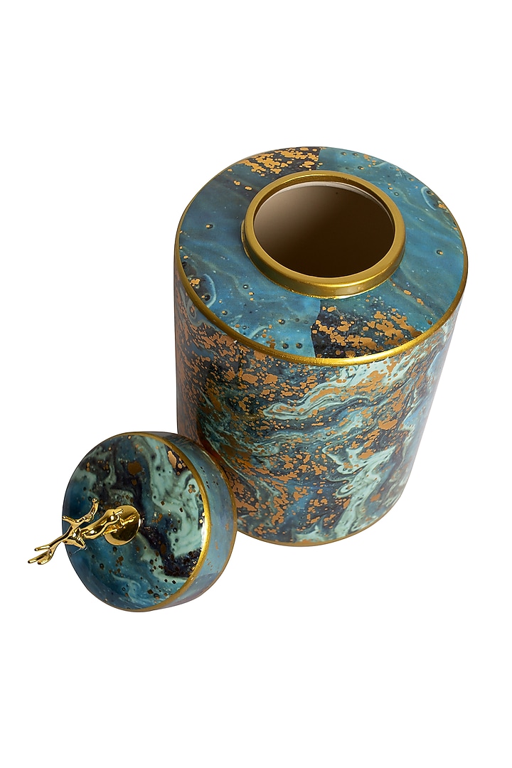Shaded Blue Porcelain Ceramic Jar by H2H at Pernia's Pop Up Shop
