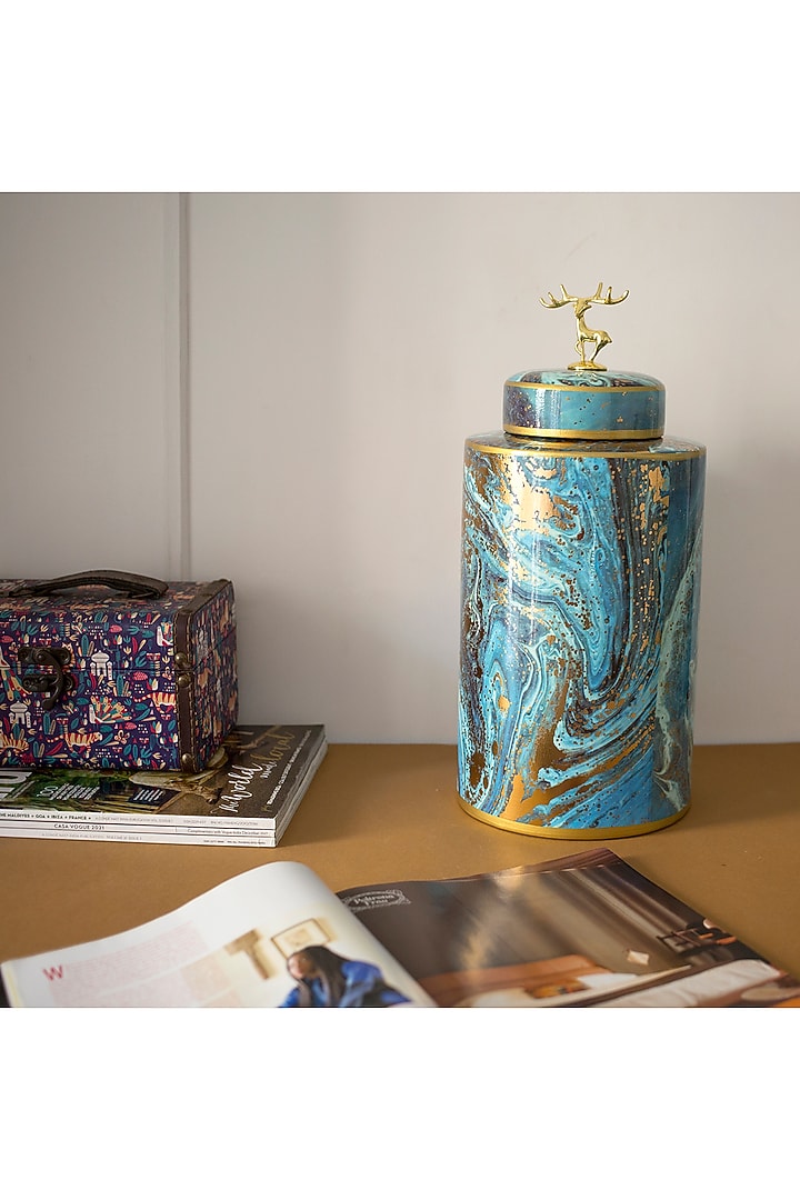 Shaded Blue Handcrafted Jar by H2H at Pernia's Pop Up Shop