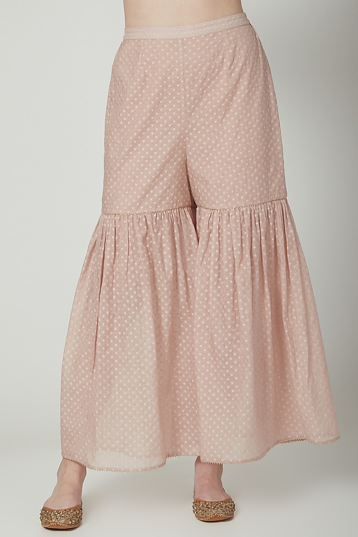 Blush Pink Embroidered Kurta Set by 5X By Ajit Kumar at Pernia's Pop Up Shop