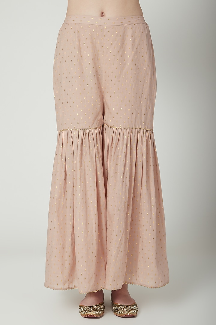 Beige Embroidered Kurta Set by 5X By Ajit Kumar at Pernia's Pop Up Shop