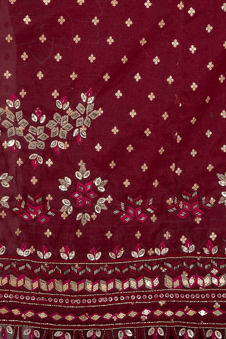 Red Embroidered Wedding Anarkali Set by 5X by Ajit Kumar at Pernia's Pop Up Shop