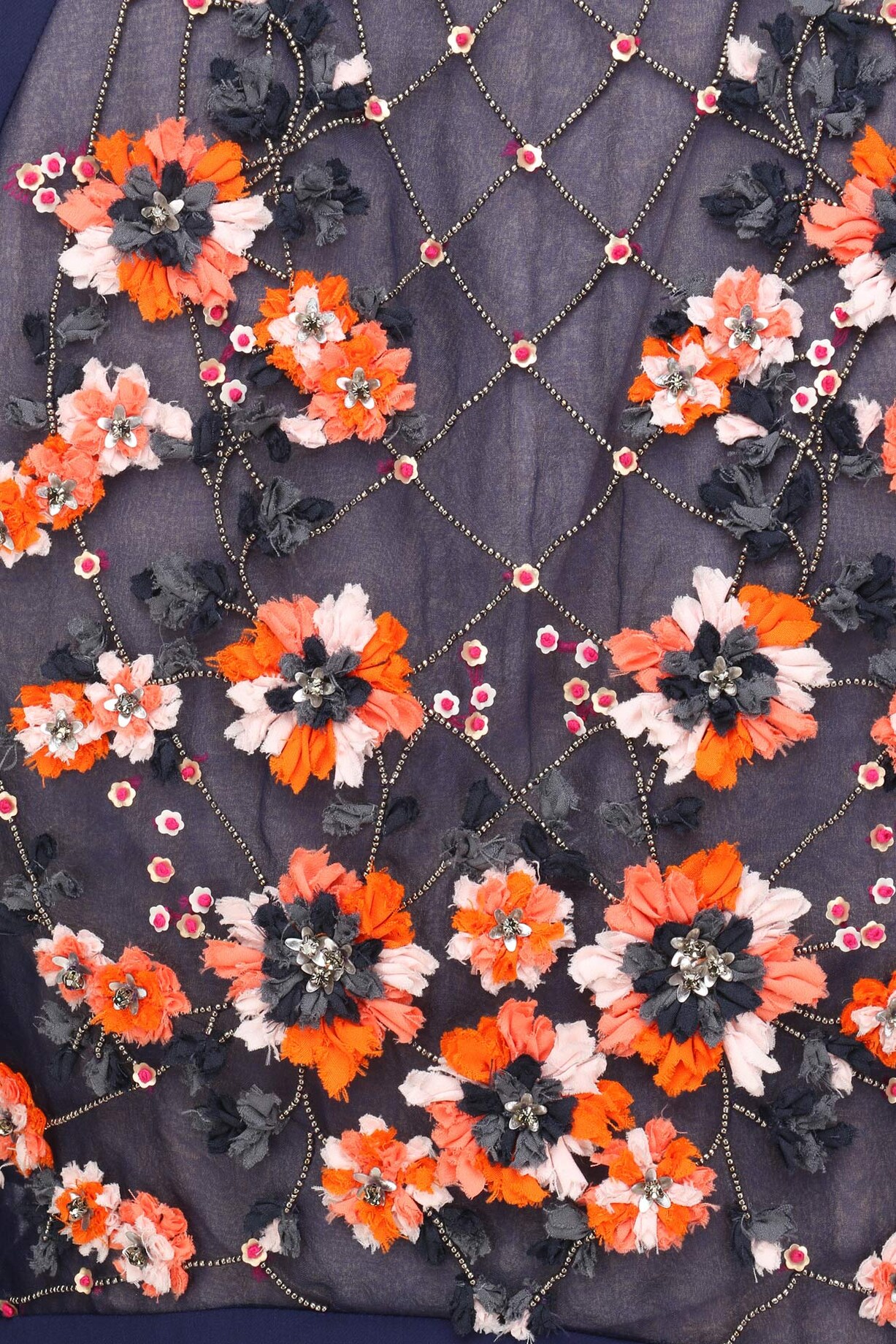 Botanical Embroidered Organza Shrug
