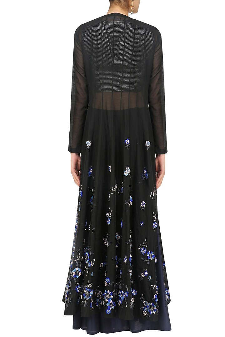 Black panelled anarkali set available only at Pernia's Pop Up Shop.