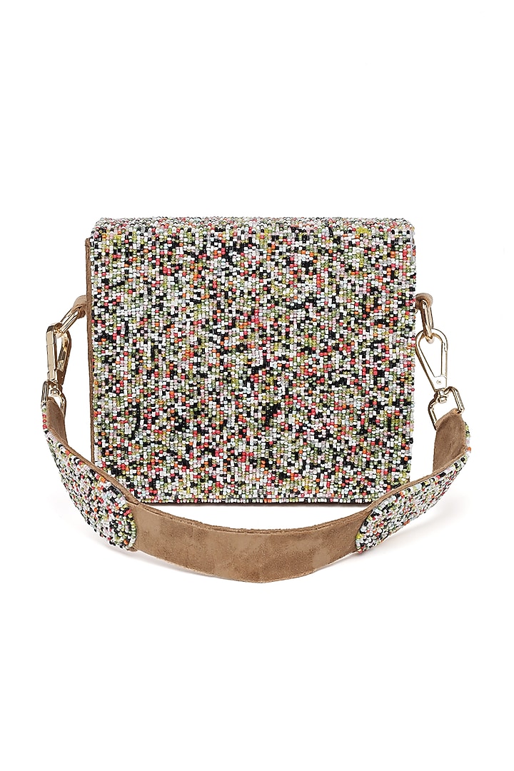 Multi-Colored Embellished Satchel Bag by Tarini Nirula at Pernia's Pop Up Shop