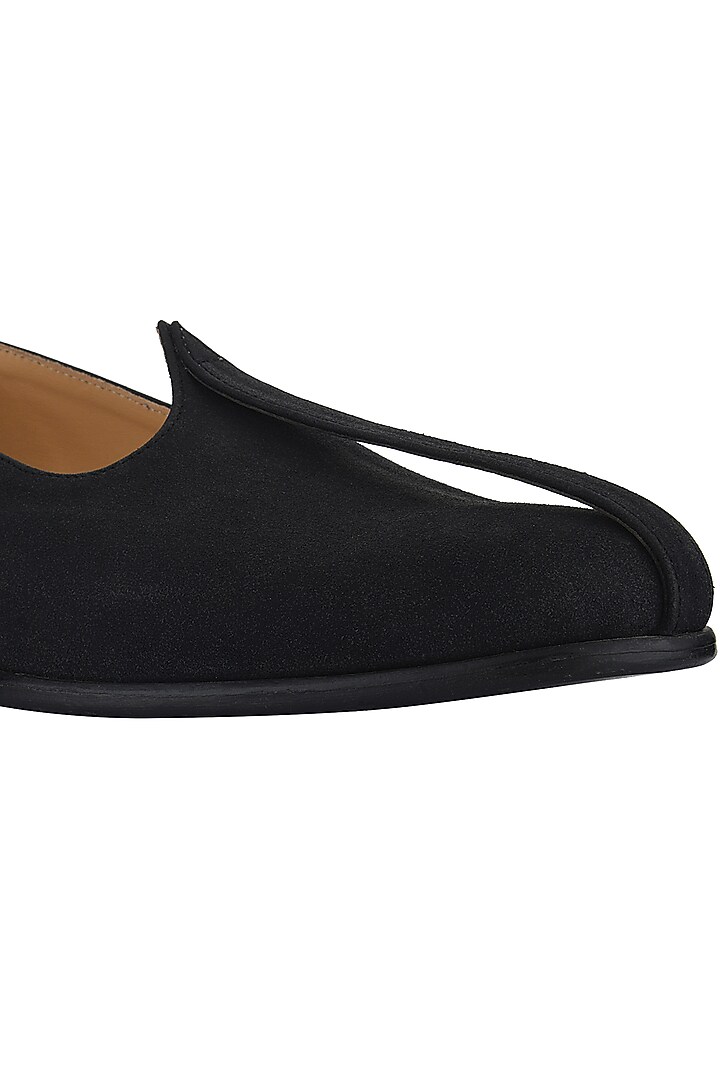 Black Leather Mojris by SKO Men at Pernia's Pop Up Shop