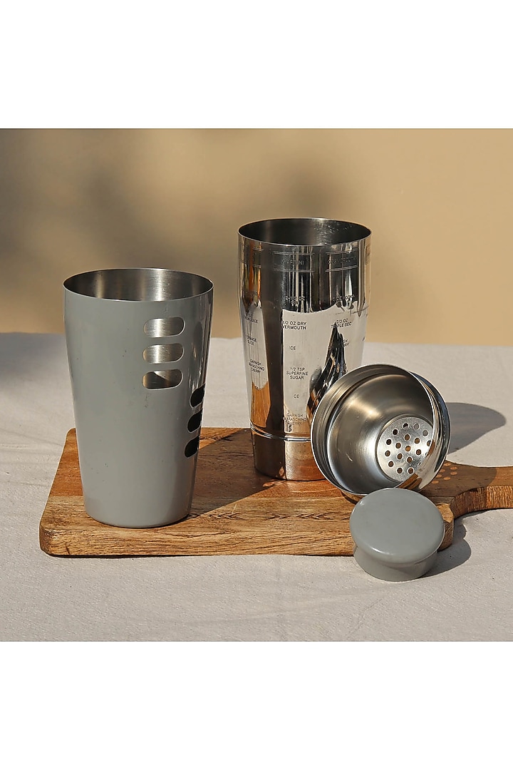 Grey Stainless Steel Cocktail Shaker by Muun Home at Pernia's Pop Up Shop