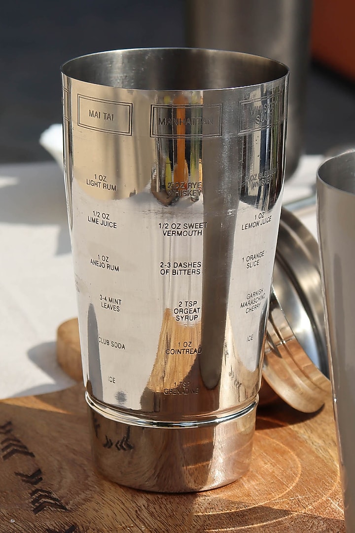 Grey Stainless Steel Cocktail Shaker by Muun Home at Pernia's Pop Up Shop