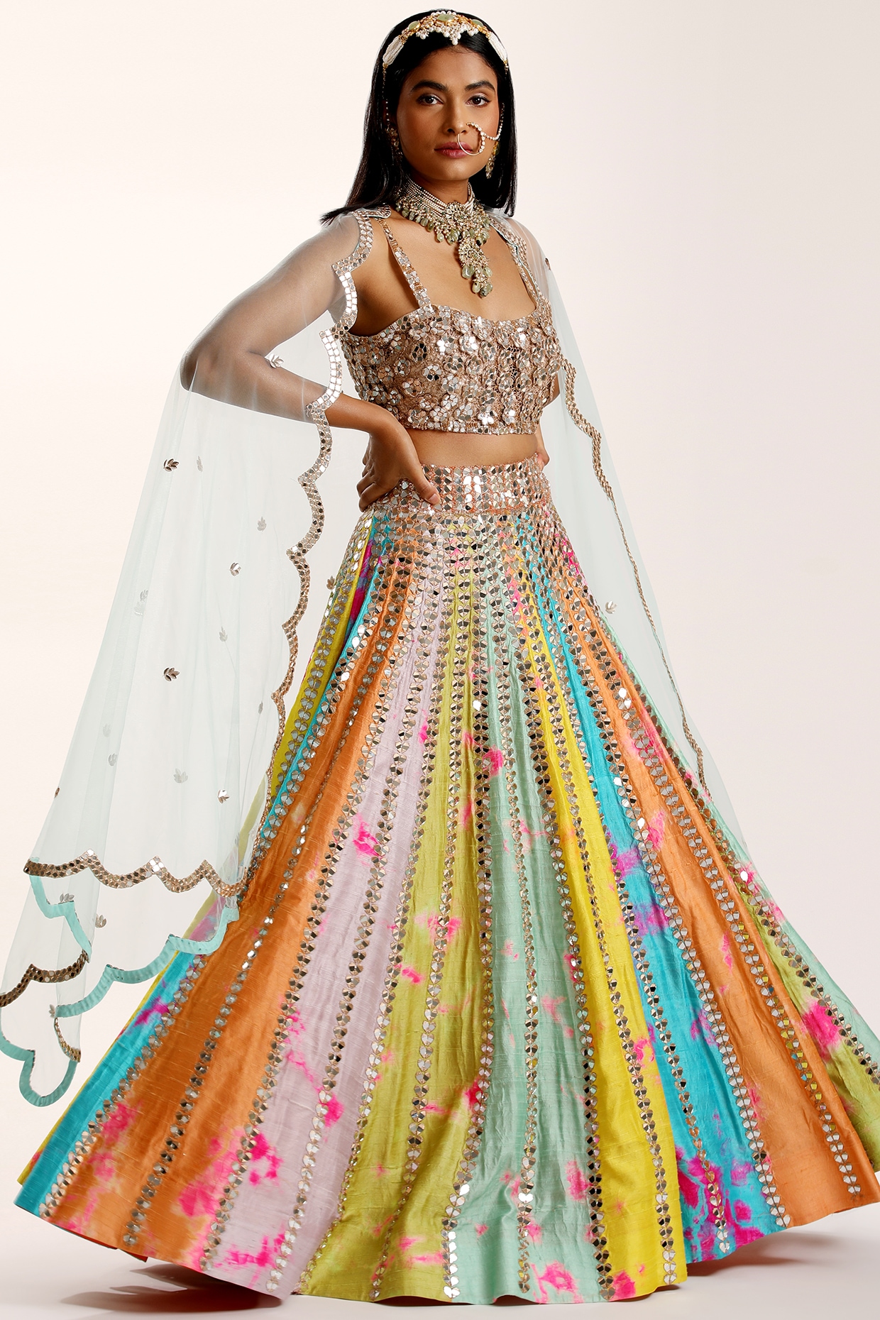 Peacock Color Wedding Collection Designer Lehenga Choli :: ANOKHI FASHION
