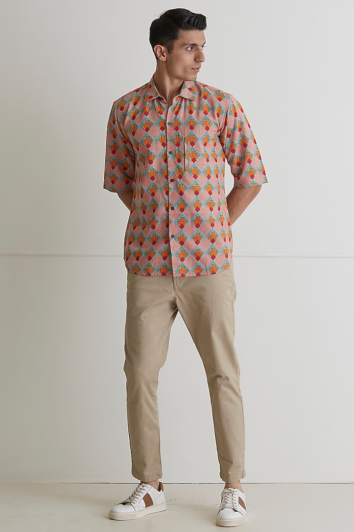 Pink Floral Party Wear Shirt by Artless at Pernia's Pop Up Shop