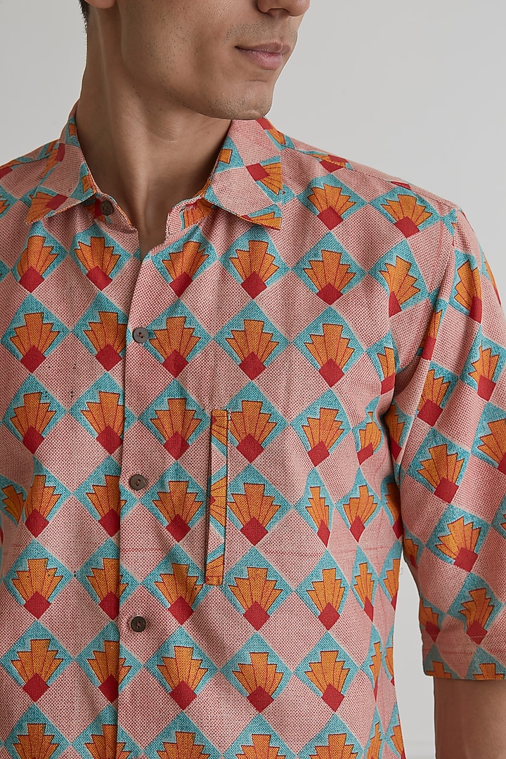Pink Floral Party Wear Shirt by Artless at Pernia's Pop Up Shop