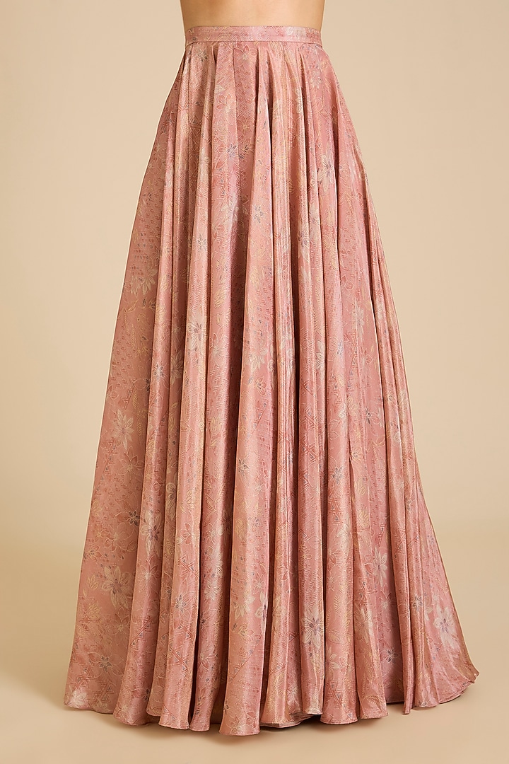 Pink Satin Skirt Set by aum ashima & asit at Pernia's Pop Up Shop