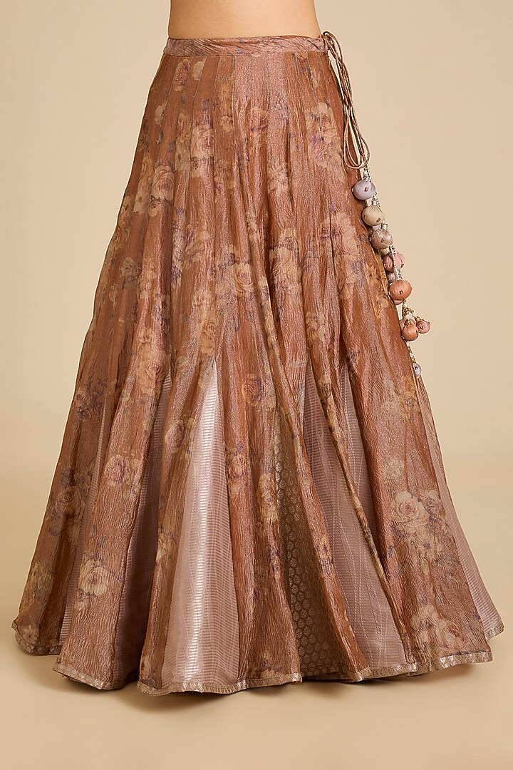 Yellow Tissue & Banarasi Ombre Bridal Lehenga Set by aum ashima & asit at Pernia's Pop Up Shop