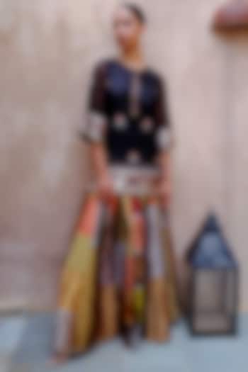 Metallic Tissue Wedding Sharara Set by aum ashima & asit at Pernia's Pop Up Shop