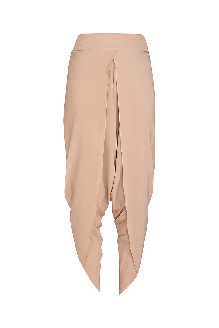 Beige Embroidered Jacket With Dhoti Pants by Aashna Behl at Pernia's Pop Up Shop