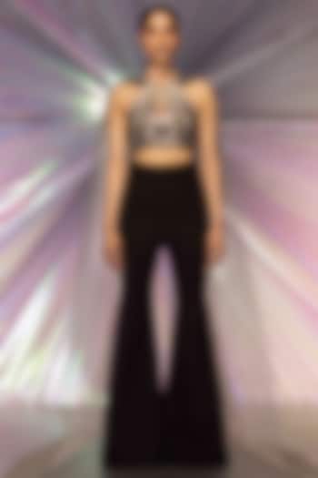 Black Banana Crepe Pants by Amit Aggarwal at Pernia's Pop Up Shop